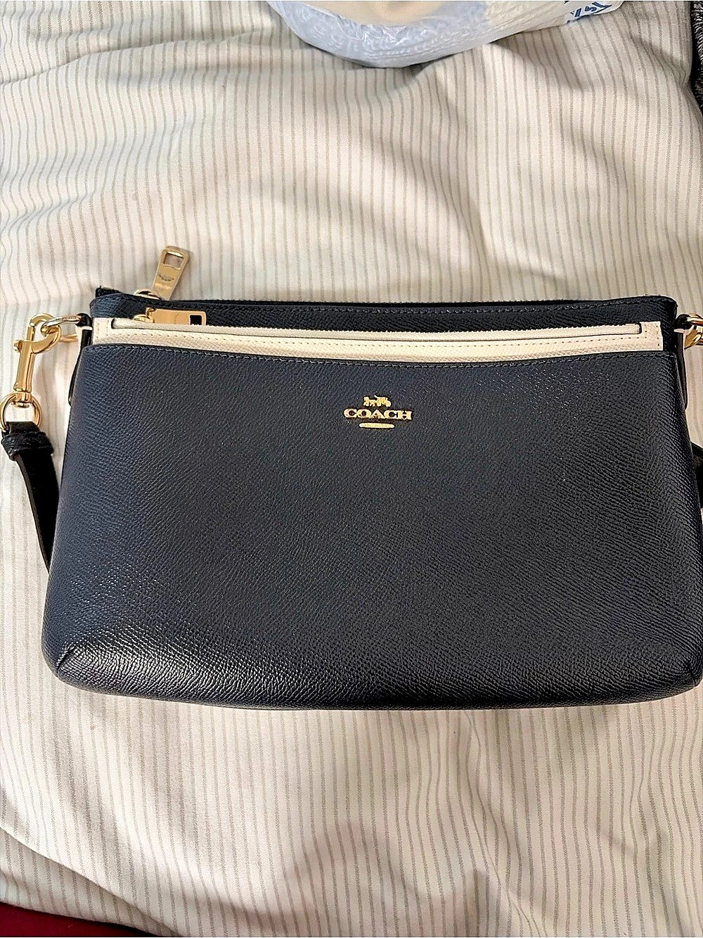 COACH Black & White Crossbody Bag